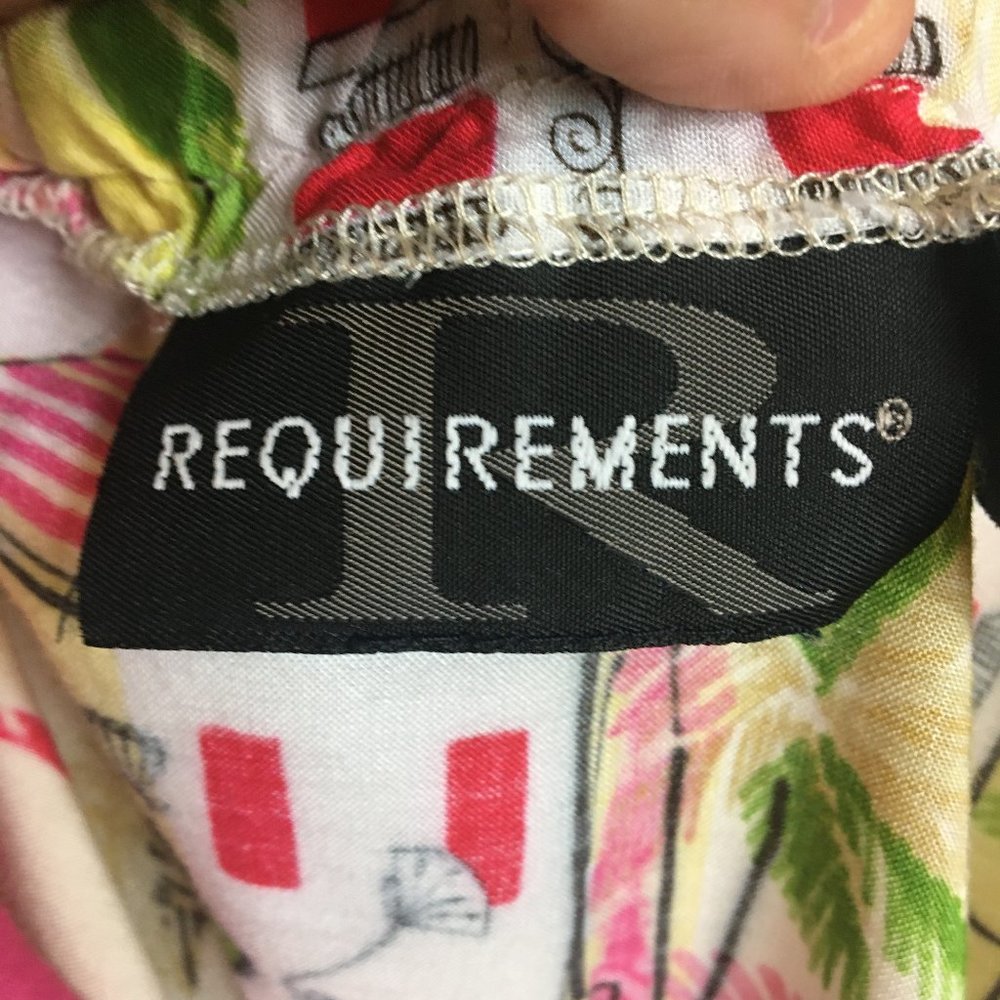 Requirements Tropical Print A-line Skirt Size 10 - Picture 5 of 7